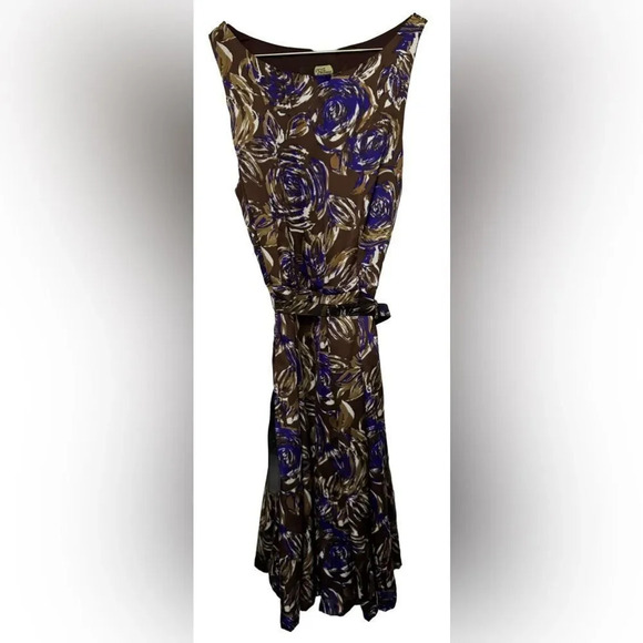 NWOT Eva Franco Purple Rose Sleeveless Dress Anthropologie Size 6 - Picture 1 of 5